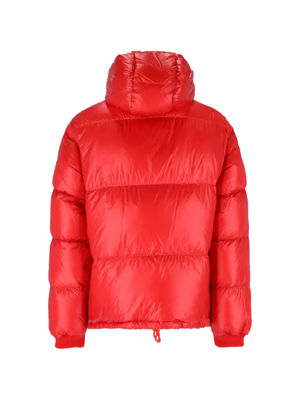 Moncler hooded quilted jacket Rood