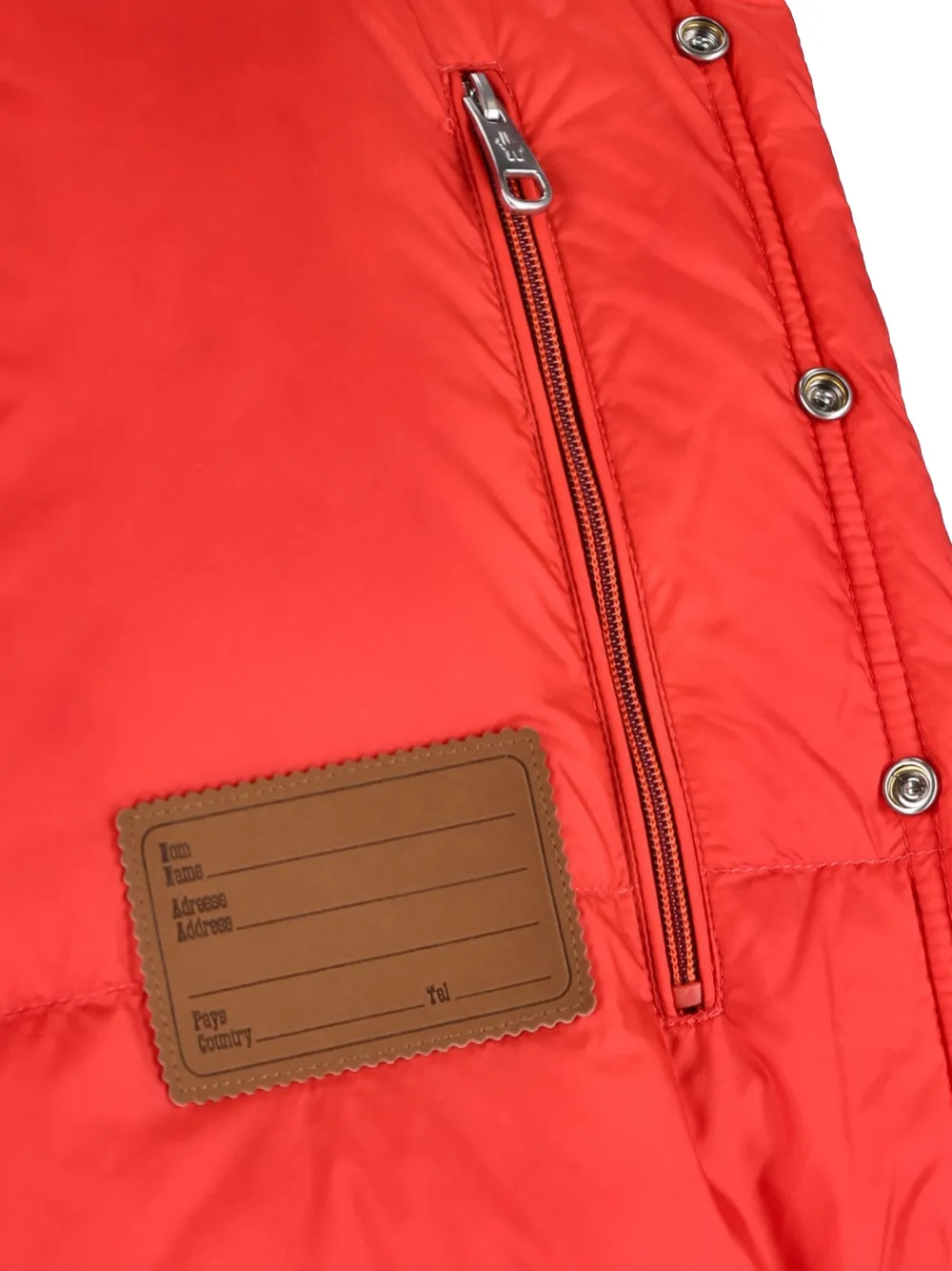 Moncler hooded quilted jacket Rood