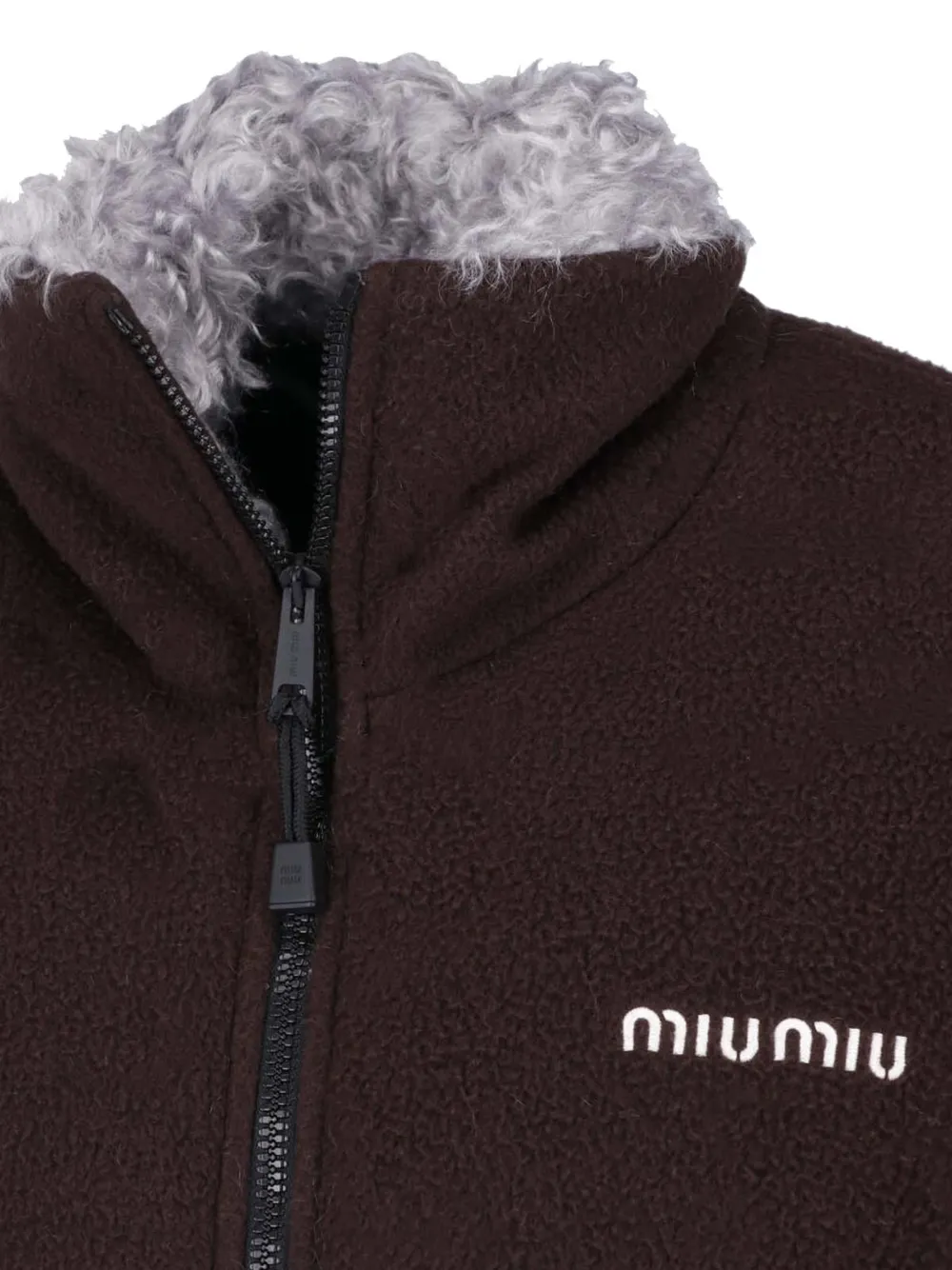 Miu Fleece donsjack Bruin