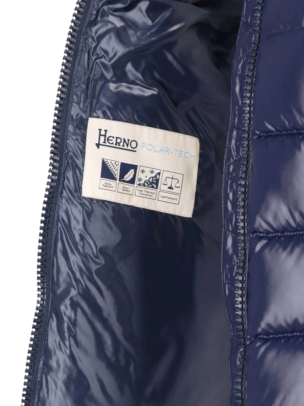 Herno Polar-Tech hooded puffer jacket Blauw