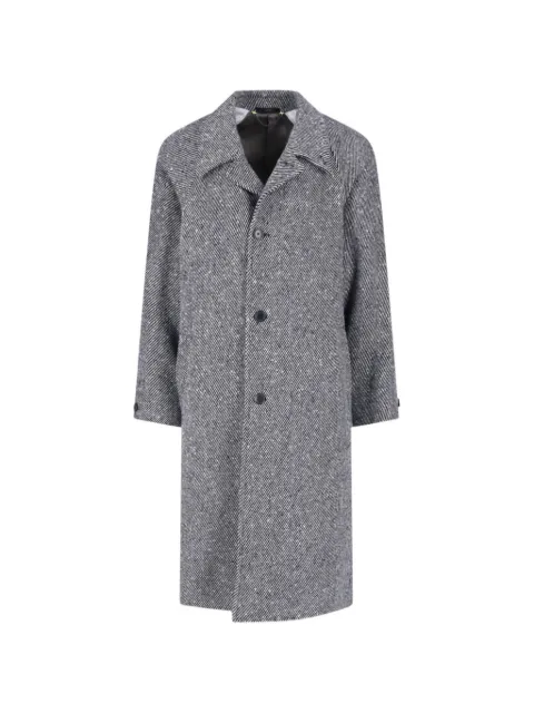 Paul Smith belted diagonal-stripe coat