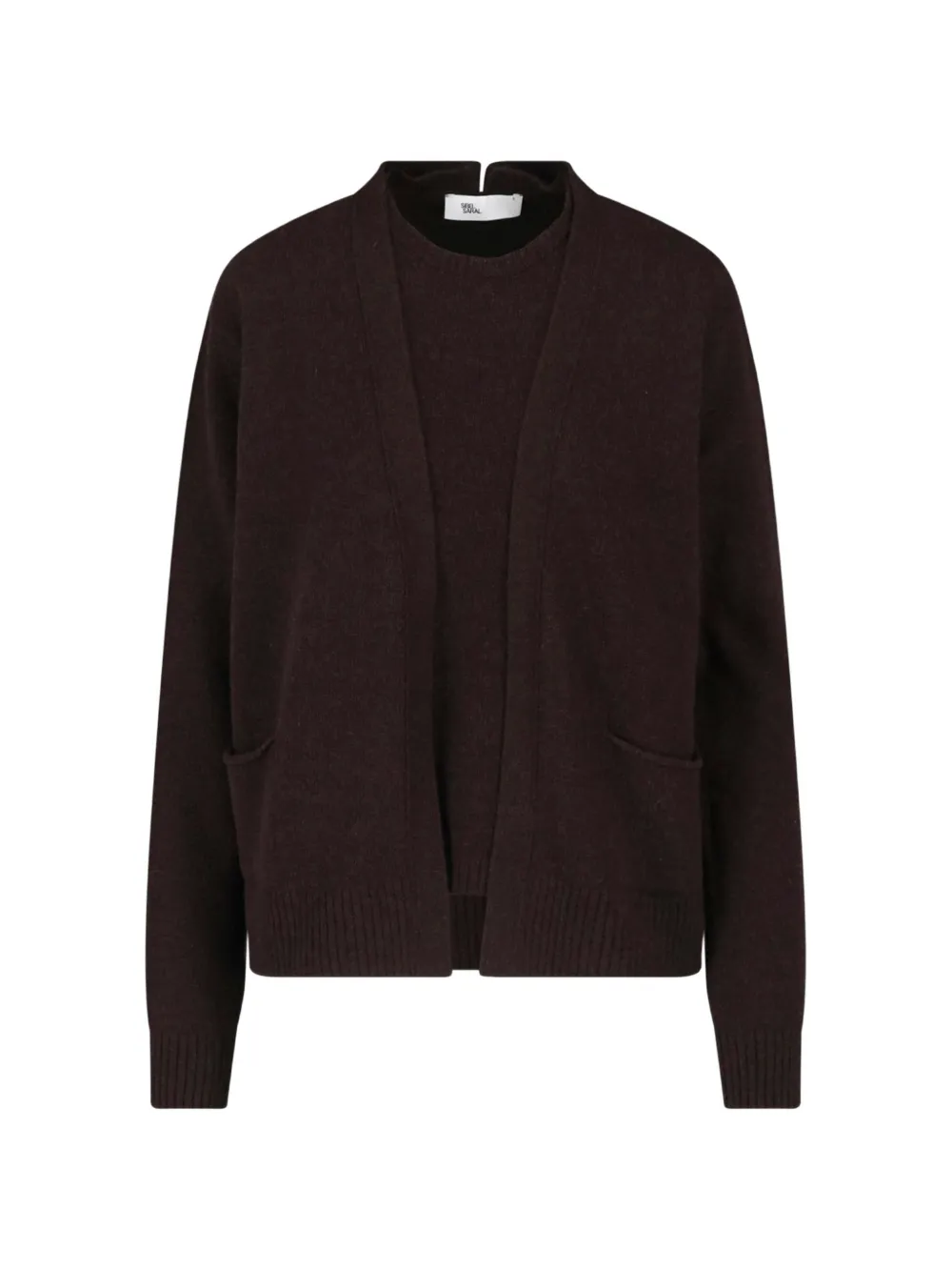 Sibel Saral layered-effect knit sweater - Marron Sibel Saral layered-effect knit sweater - Marron
