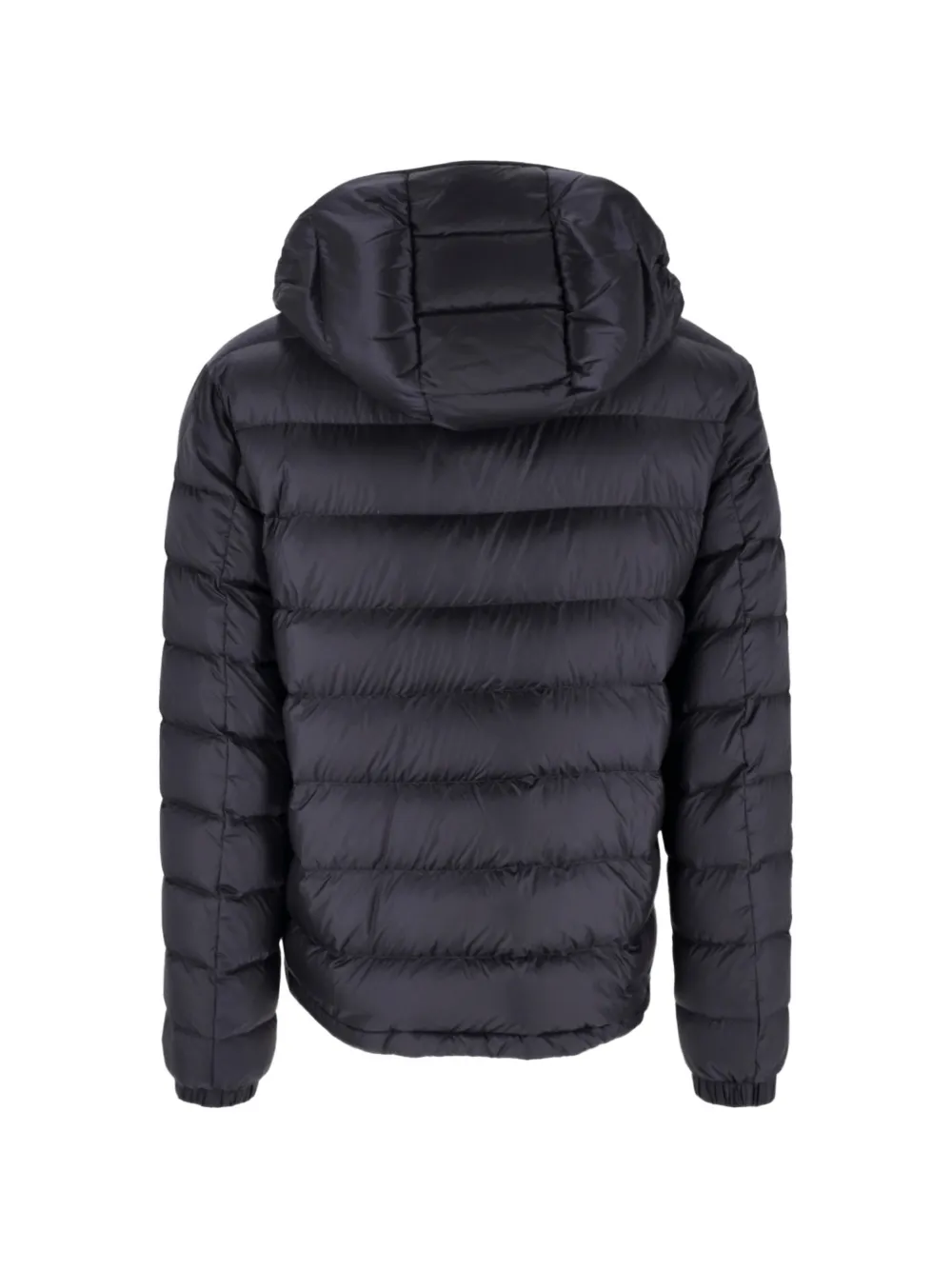 Moncler quilted hooded jacket Zwart