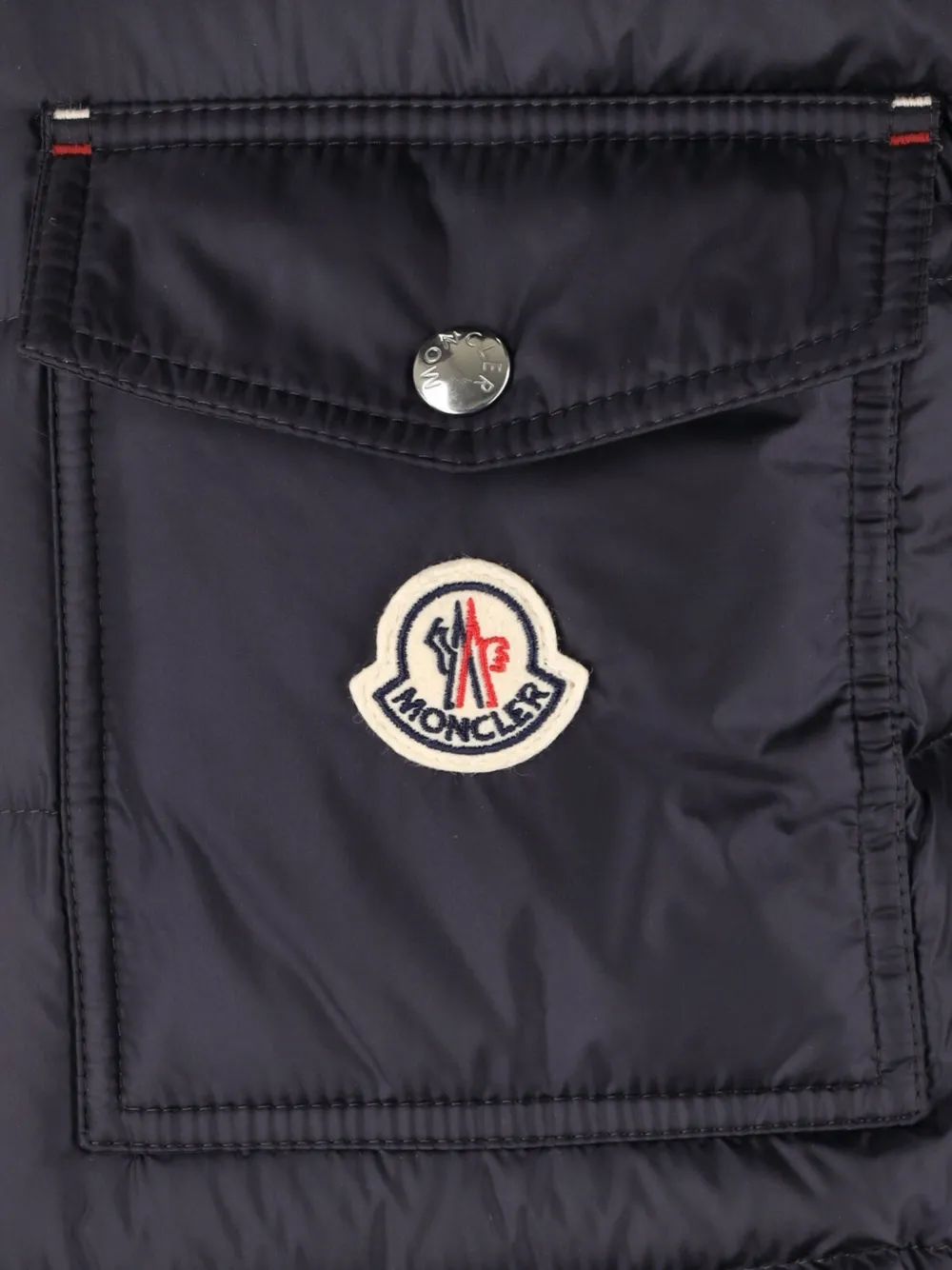 Moncler quilted hooded jacket Zwart
