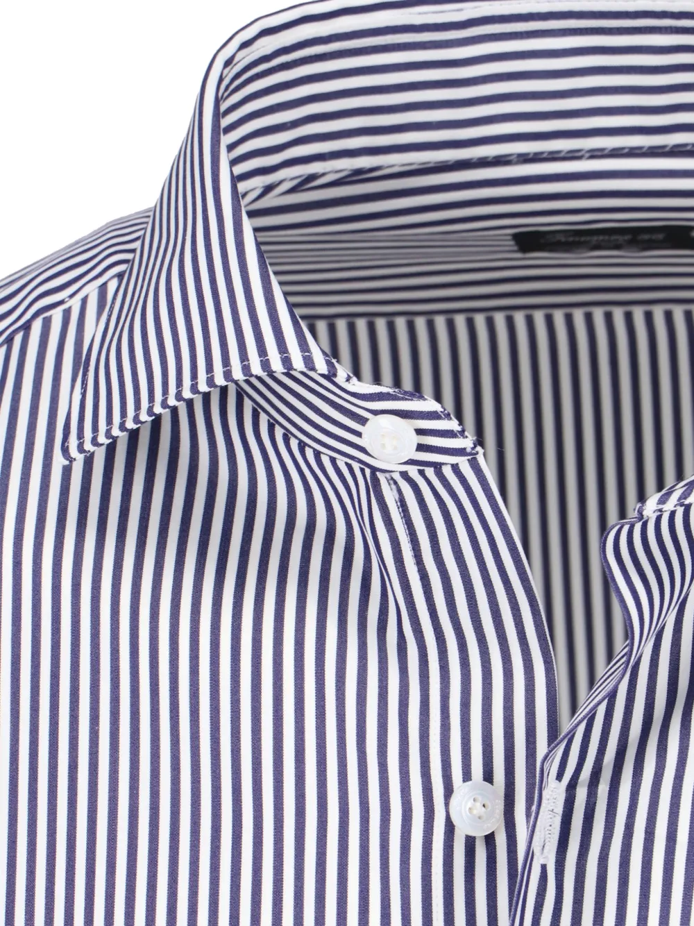 Finamore 1925 Napoli striped cotton shirt Blauw