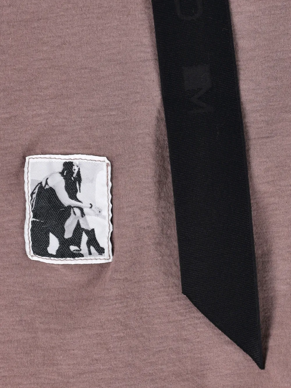 Rick Owens DRKSHDW Brad T-shirt met logo-patch Bruin