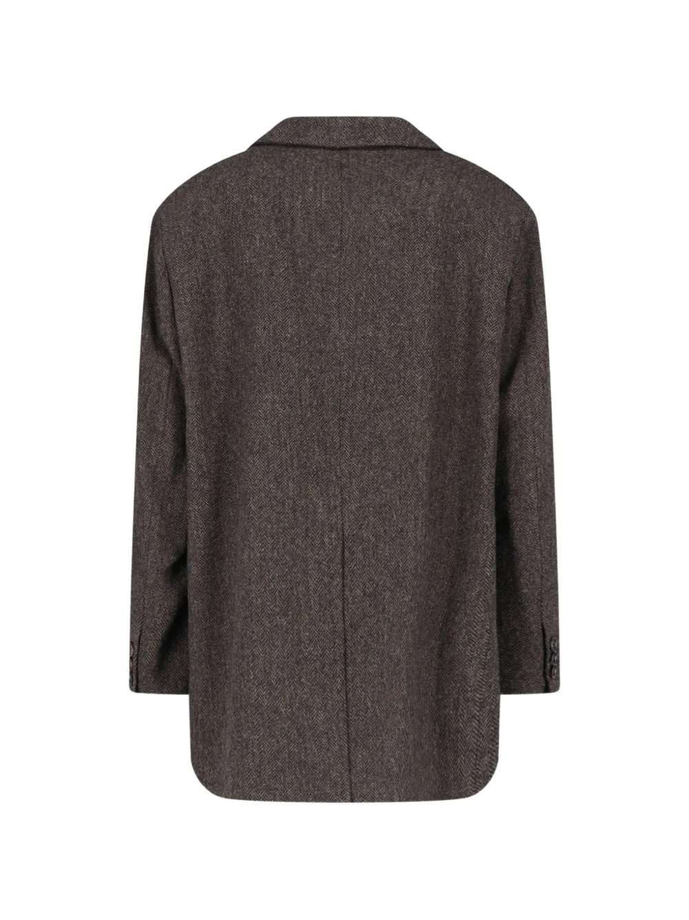 Low Classic herringbone-pattern wool blazer Bruin