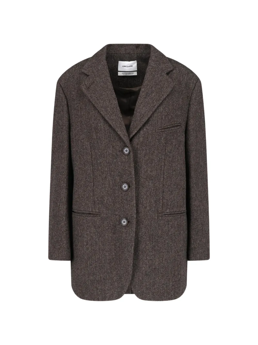 Low Classic herringbone-pattern wool blazer - Marron Low Classic herringbone-pattern wool blazer - Marron