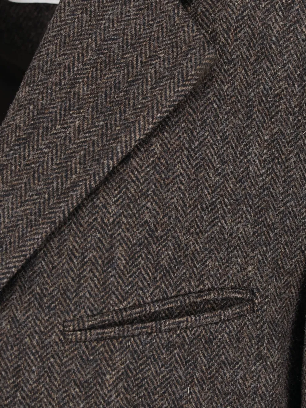 Low Classic herringbone-pattern wool blazer Bruin
