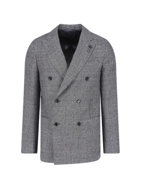 Lardini x Sugar double-breasted prince of wales check jacket