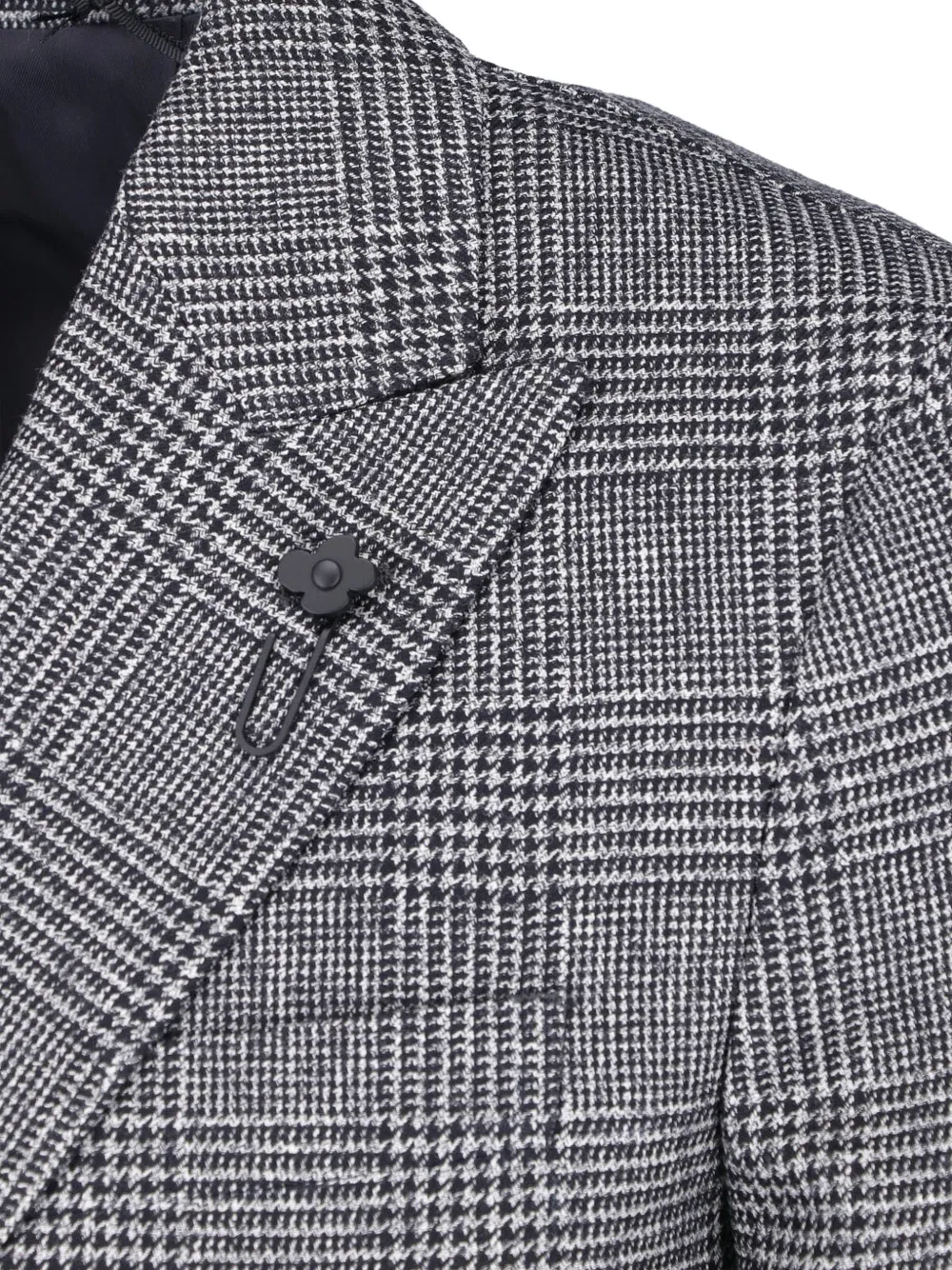 Lardini x Sugar jack met Prince of Wales-ruit en dubbele rij knopen Grijs