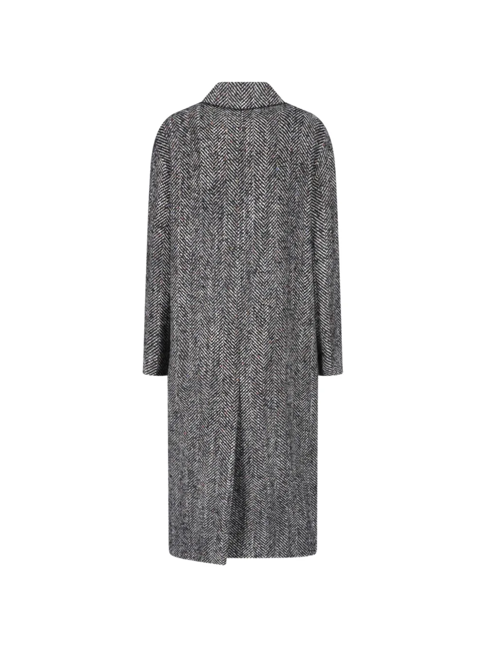 Tagliatore herringbone-pattern double-breasted coat Zwart