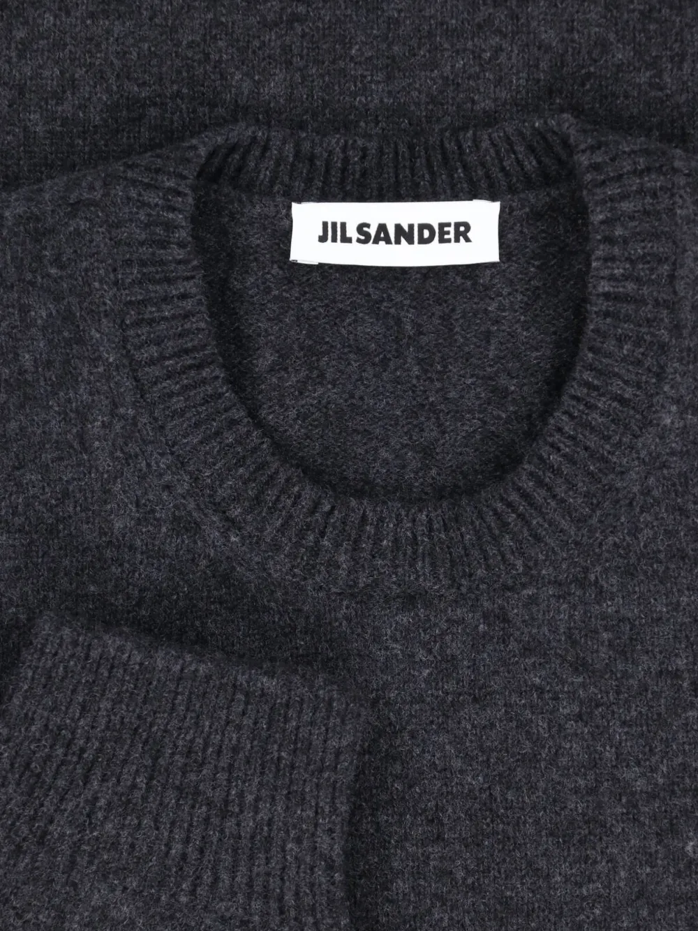 Jil Sander Trui met geribbelde afwerking Zwart