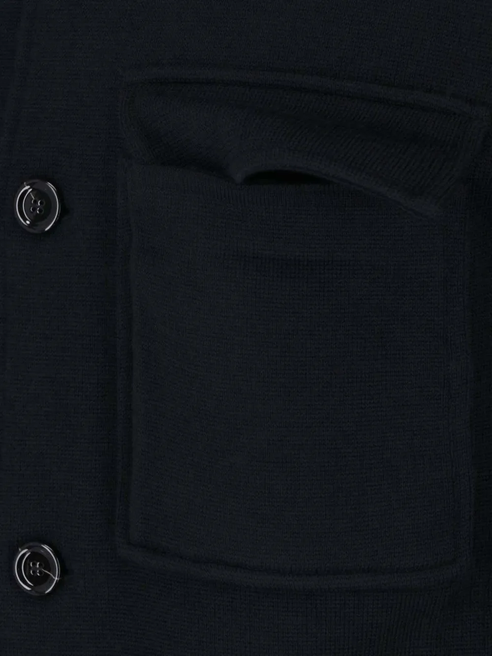 Lardini button-up wool shirt Zwart