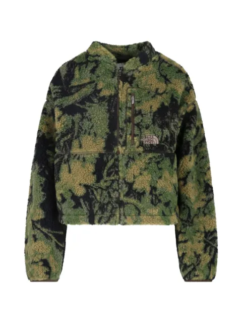 The North Face fleece-texture abstract-print jacket