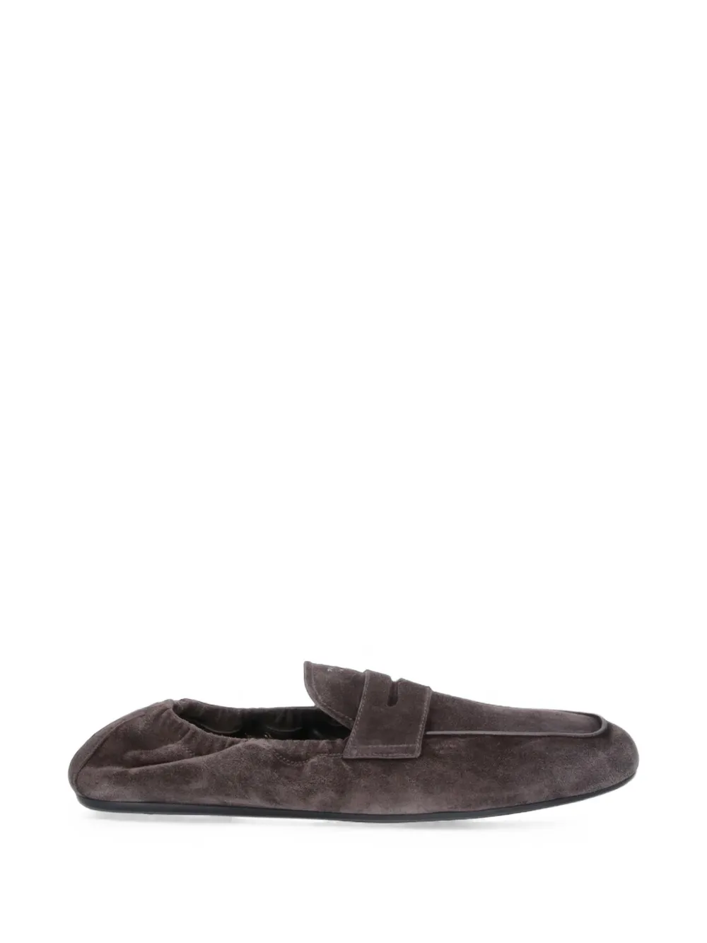 Prada logo-print loafers - Marrone