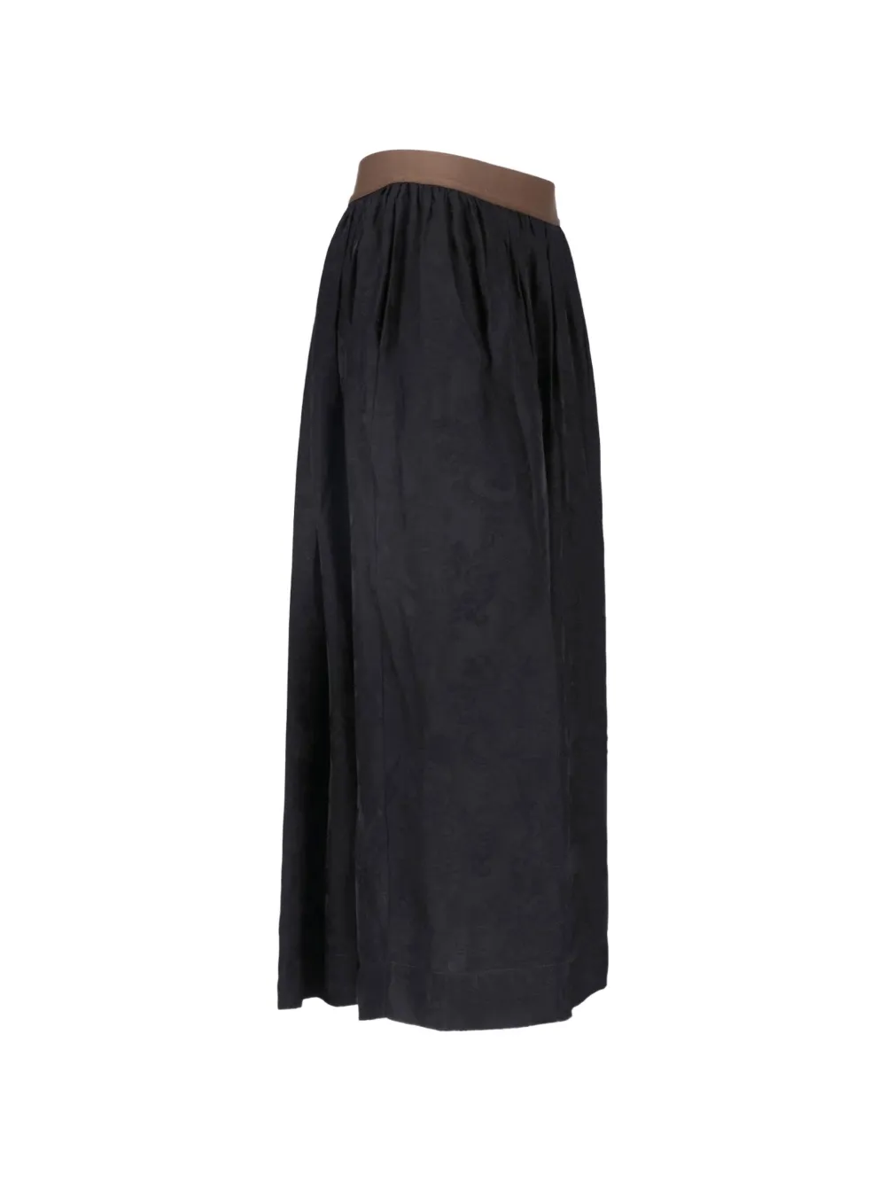 Uma Wang jacquard-woven gathered skirt - Nero