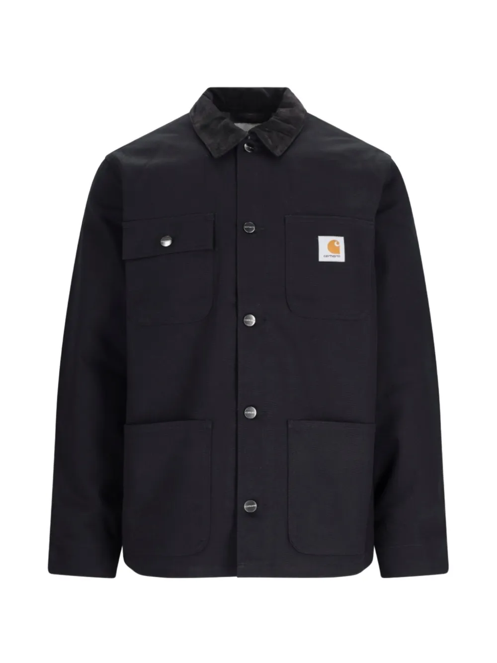 Carhartt WIP Michigan Chore logo-patch corduroy-collar jacket - Nero