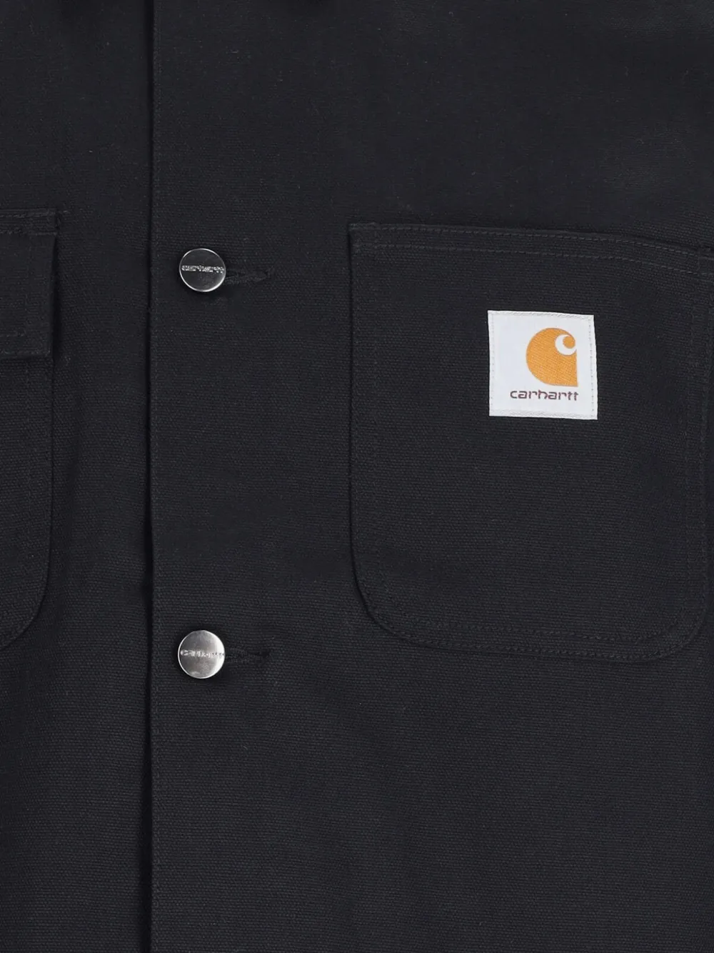 Carhartt WIP Michigan Chore jack met ribfluwelen kraag en logo-patch Zwart