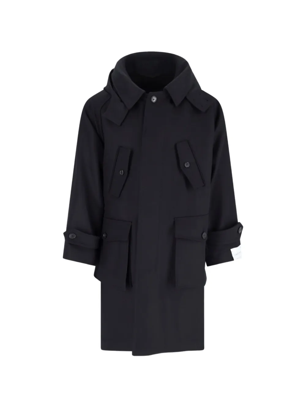 Caruso Foscari hooded button-up coat