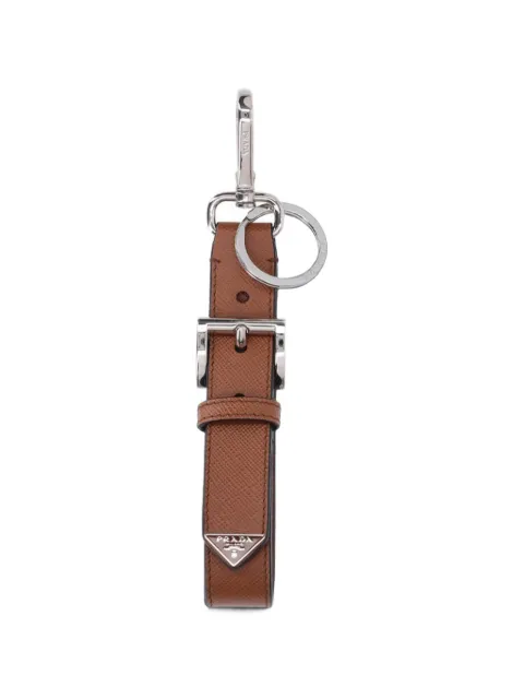 Prada Saffiano-leather buckle-fastening keyring
