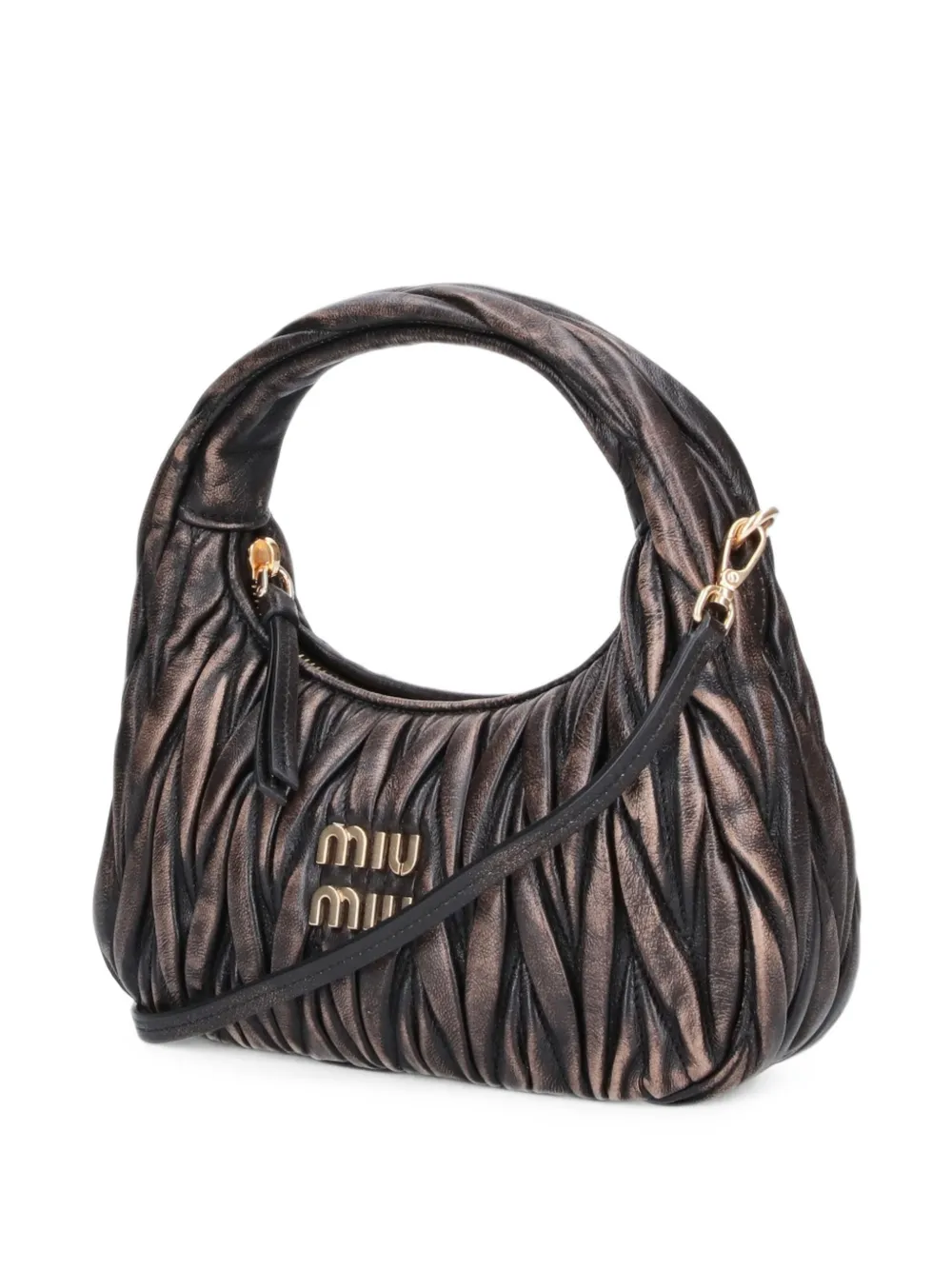 Miu Wander matelassé nappaleren shopper Bruin