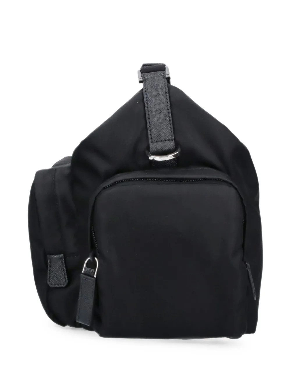Prada Re-Nylon en Saffiano-leren schoudertas Zwart