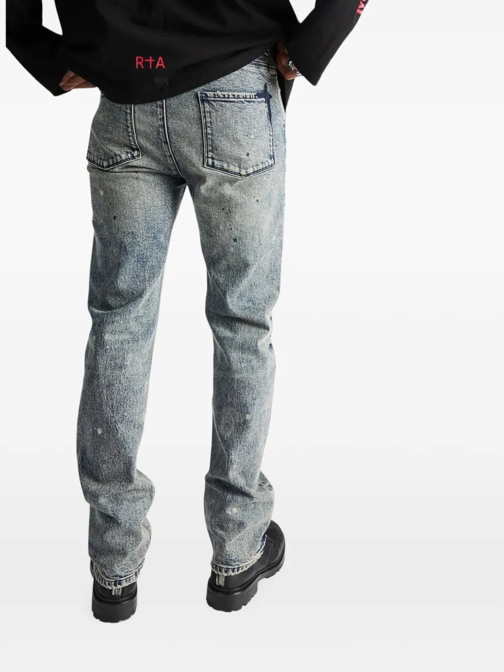 RTA Haru jeans met verfspatten Blauw
