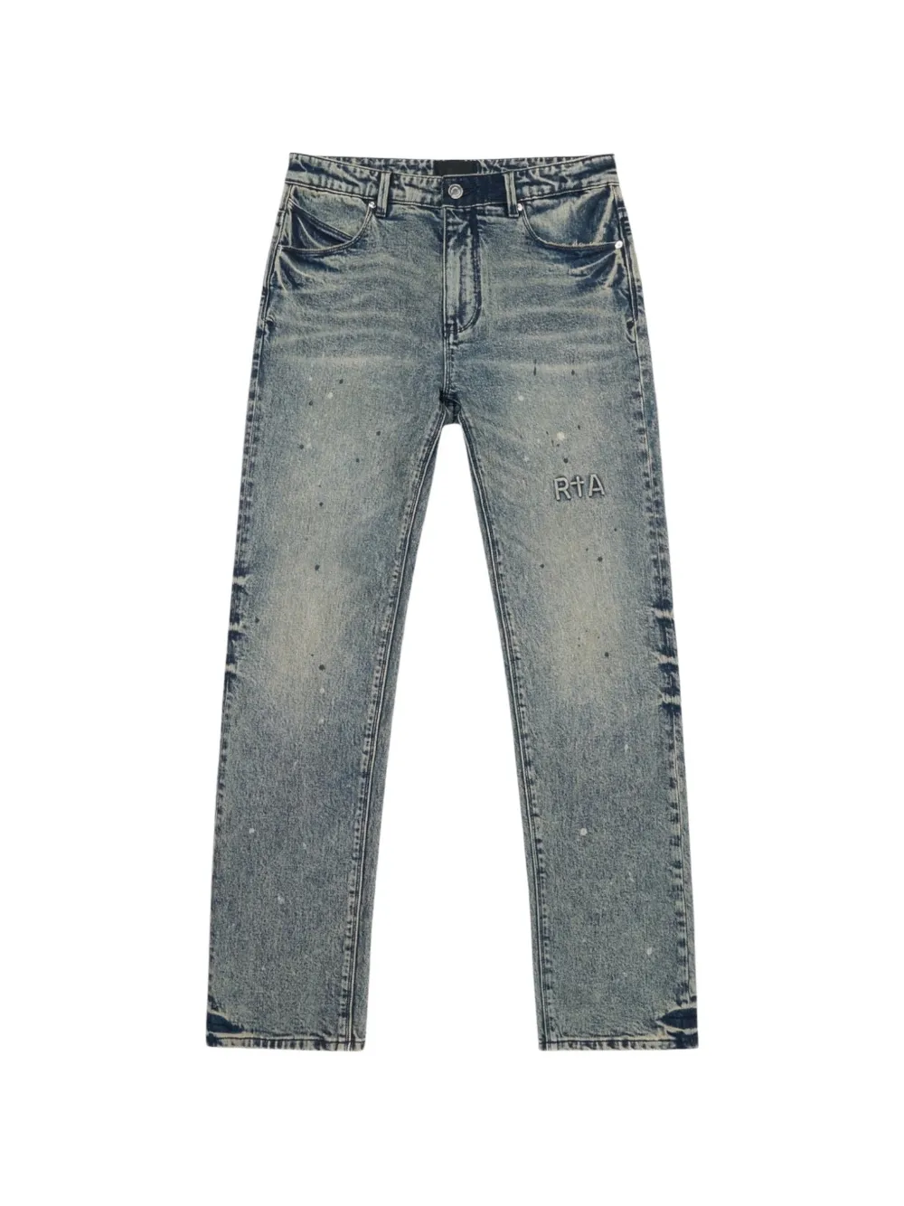 RTA Haru paint-splatter jeans - Blu
