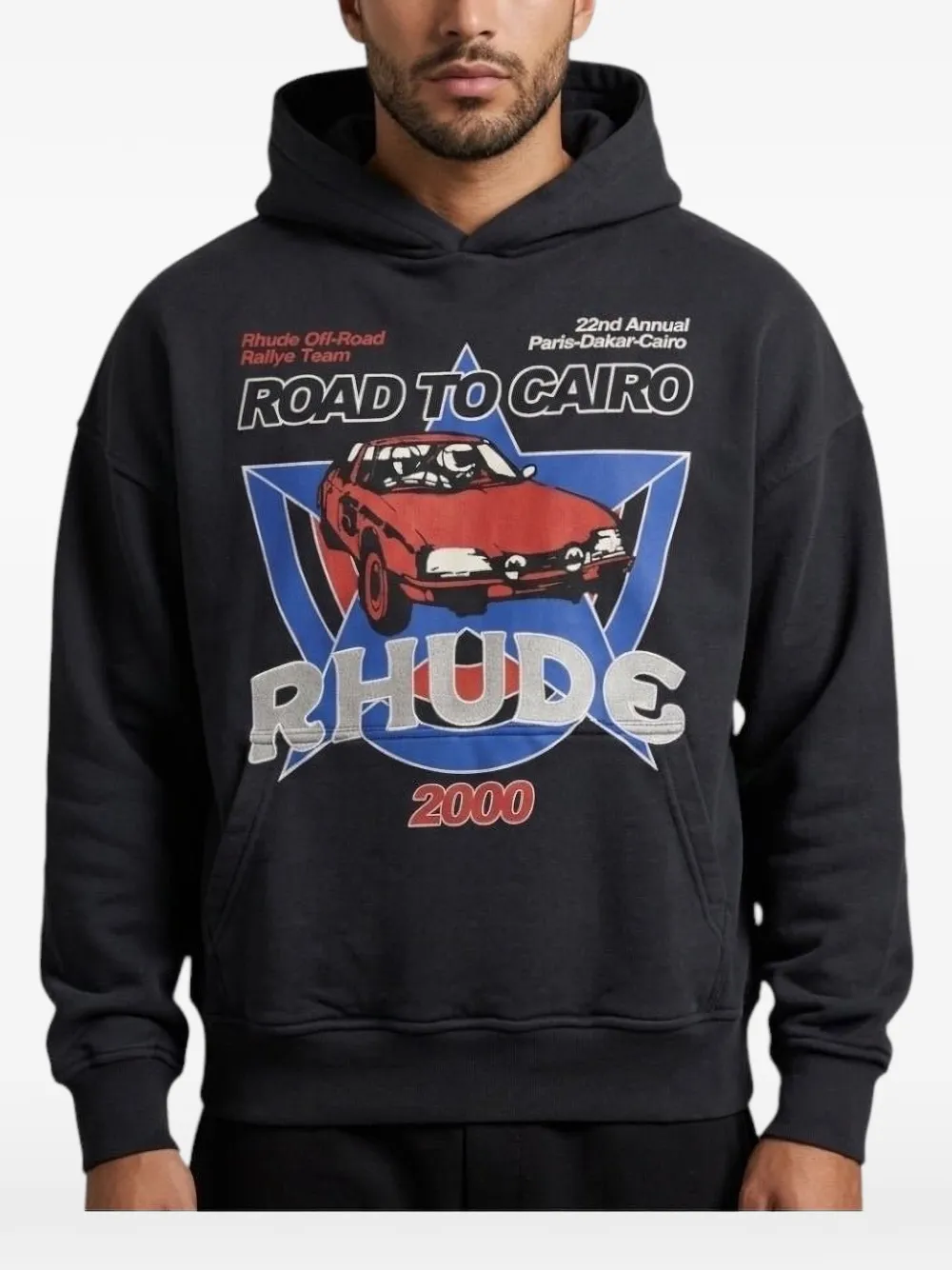 RHUDE Road To Cairo hoodie Zwart