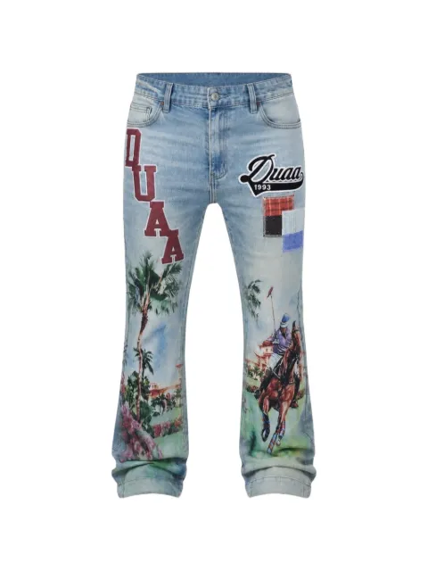 duaa polo-print jeans
