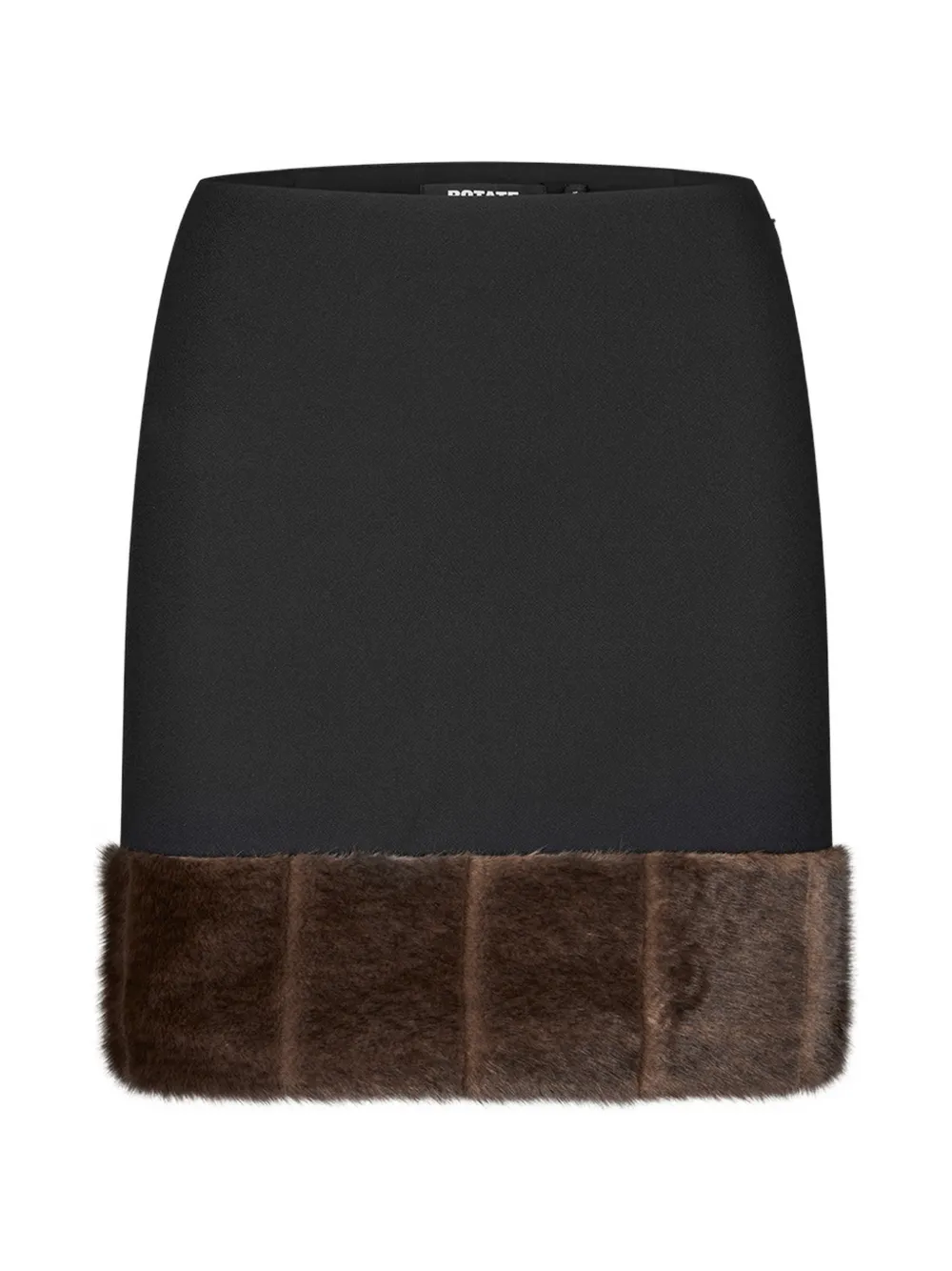 ROTATE BIRGER CHRISTENSEN mini faux fur skirt black - Noir ROTATE BIRGER CHRISTENSEN mini faux fur skirt black - Noir