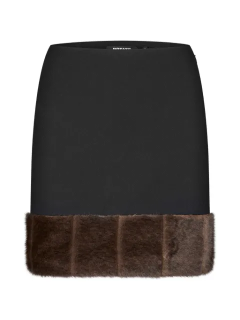 ROTATE BIRGER CHRISTENSEN mini faux fur skirt black