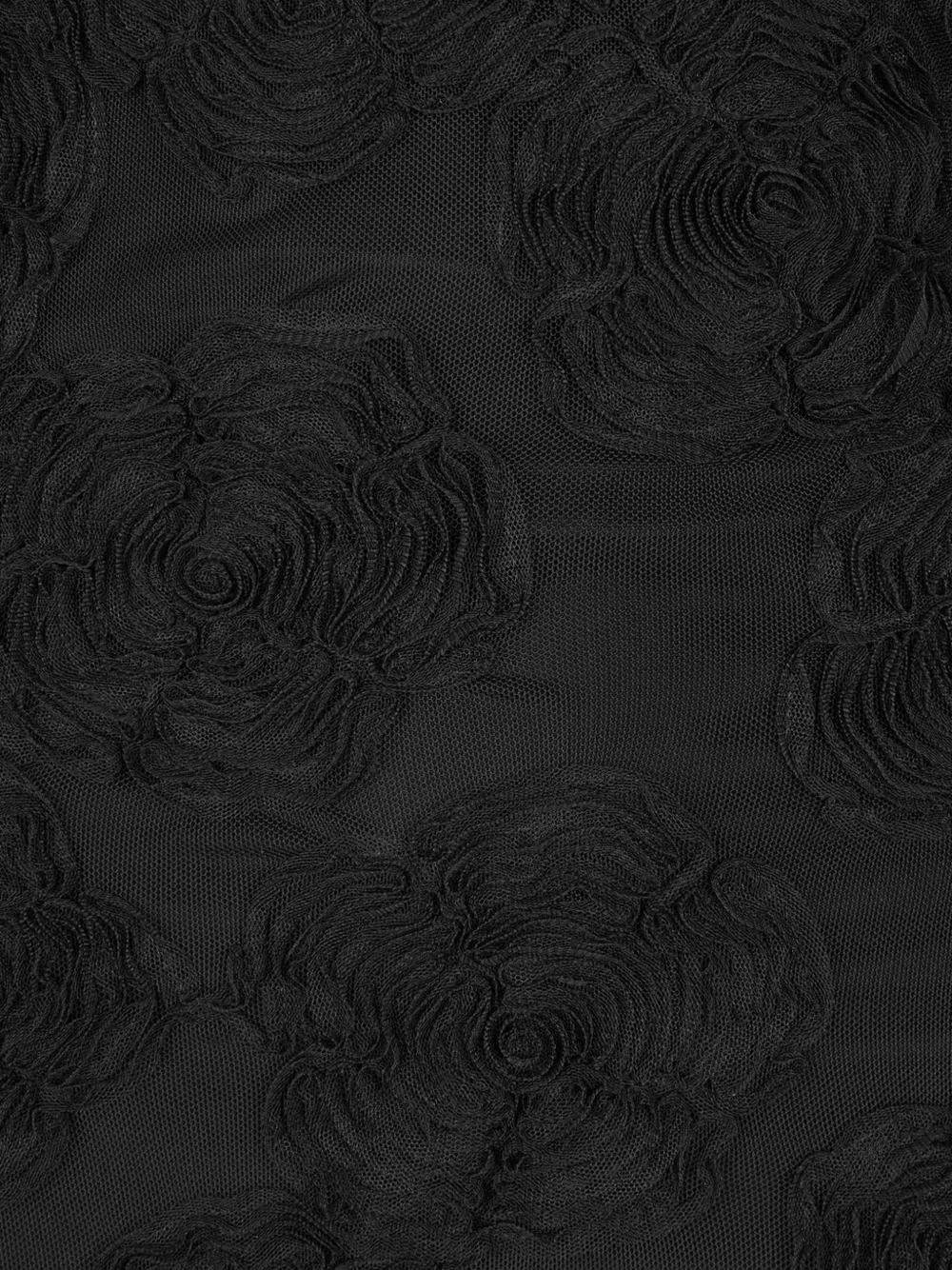 ROTATE BIRGER CHRISTENSEN Mesh mini-jurk met lange mouwen en bloemen Zwart