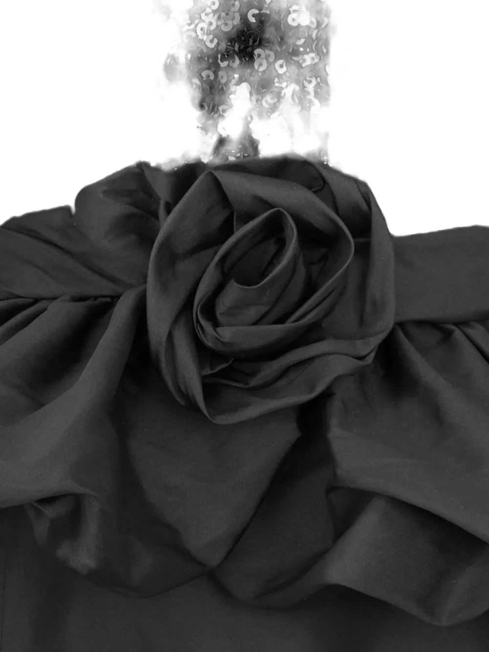 ROTATE BIRGER CHRISTENSEN Mini-jurk met peplum-design en verfraaid met pailletten Zwart