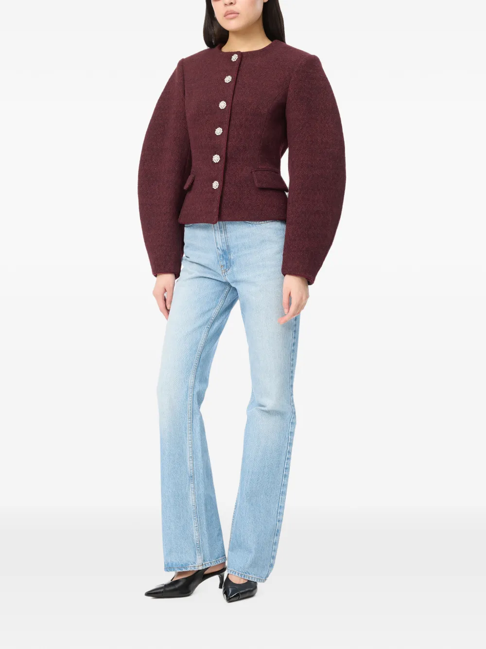 ROTATE BIRGER CHRISTENSEN Jack met cocon mouwen Rood