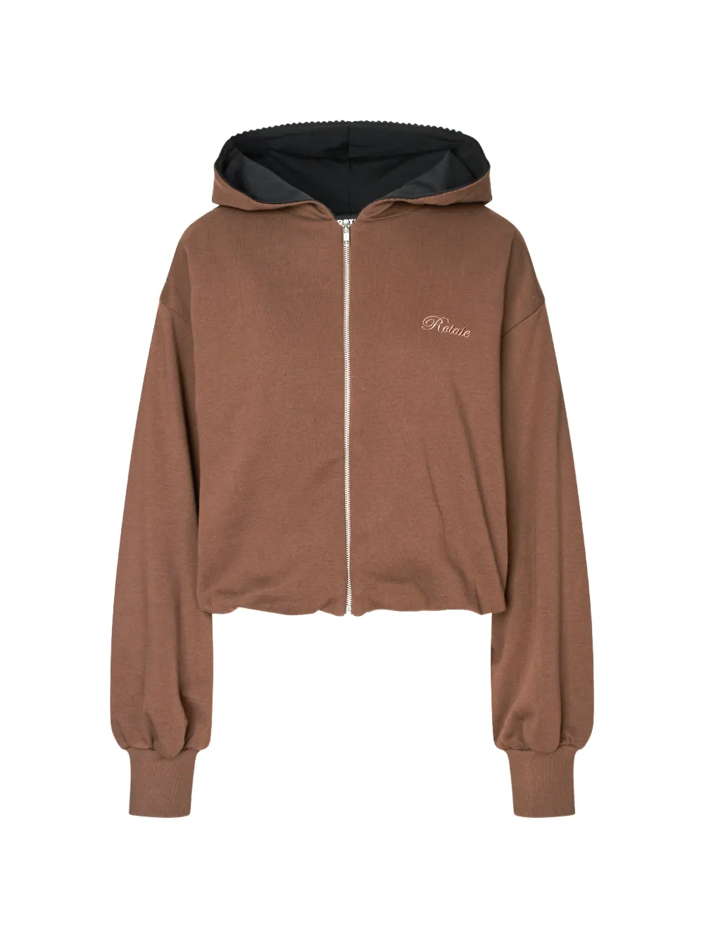 ROTATE BIRGER CHRISTENSEN logo-embroidered zip-up hoodie - Brown
