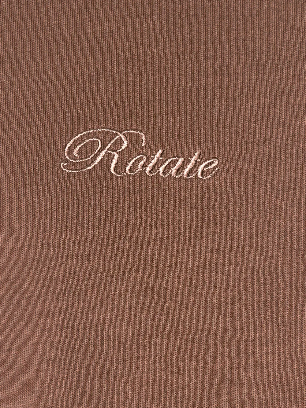 ROTATE BIRGER CHRISTENSEN Hoodie met geborduurd logo en rits Bruin
