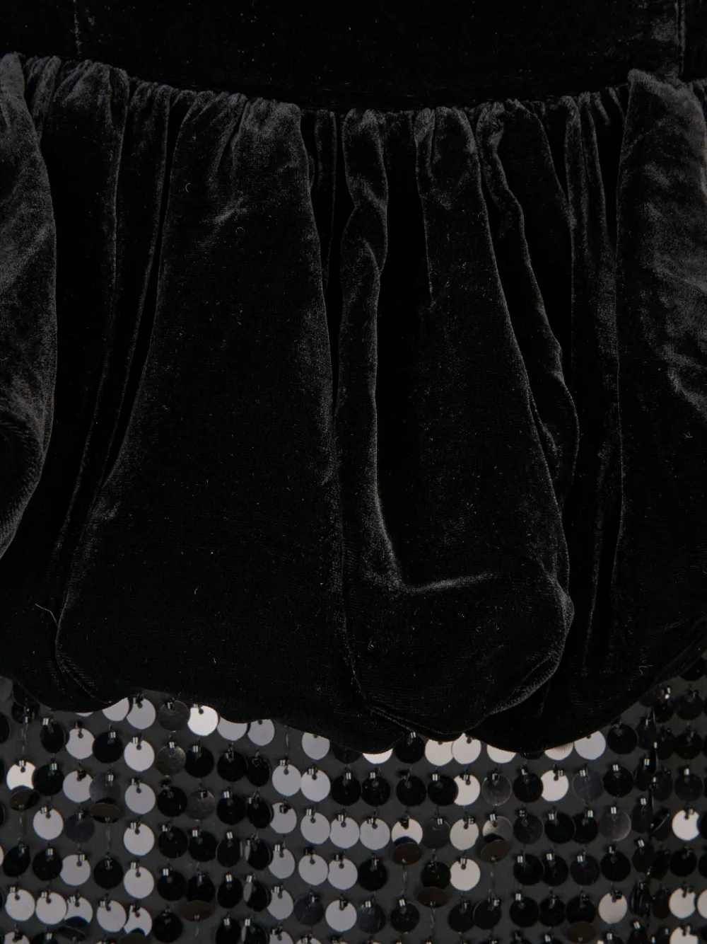 ROTATE BIRGER CHRISTENSEN Maxi-jurk met pailletten en peplum-design Zwart