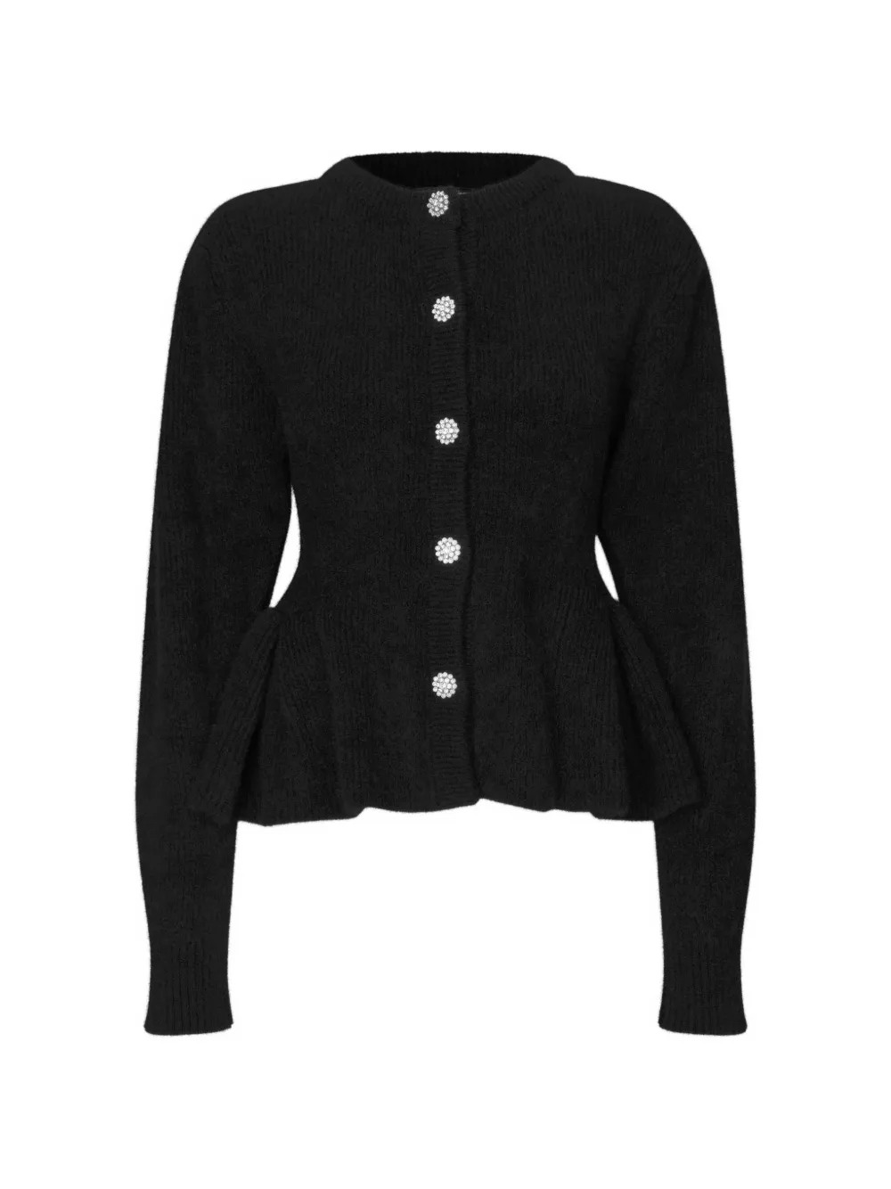 ROTATE BIRGER CHRISTENSEN cardigan en maille à ornements bijoux - Noir