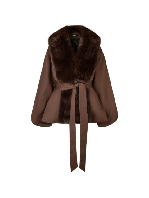 ROTATE BIRGER CHRISTENSEN chaqueta con cuello de pelo artificial