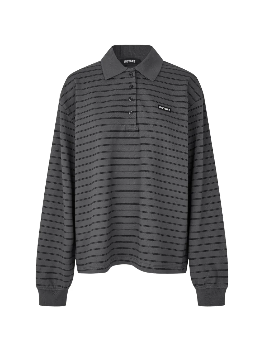 ROTATE BIRGER CHRISTENSEN Polo in piqué a maniche lunghe - Grigio