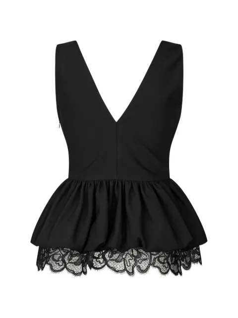 ROTATE BIRGER CHRISTENSEN blusa con peplum y cuello en V