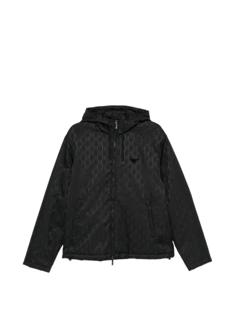 Emporio Armani logo-monogram hooded jacket