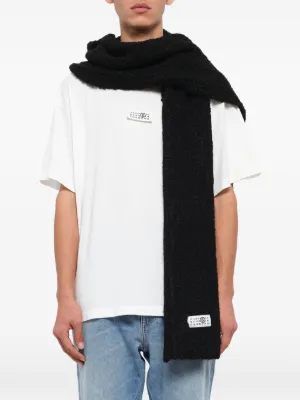 JIL SANDER+ バージンウール スカーフ | ブラック | FARFETCH JP