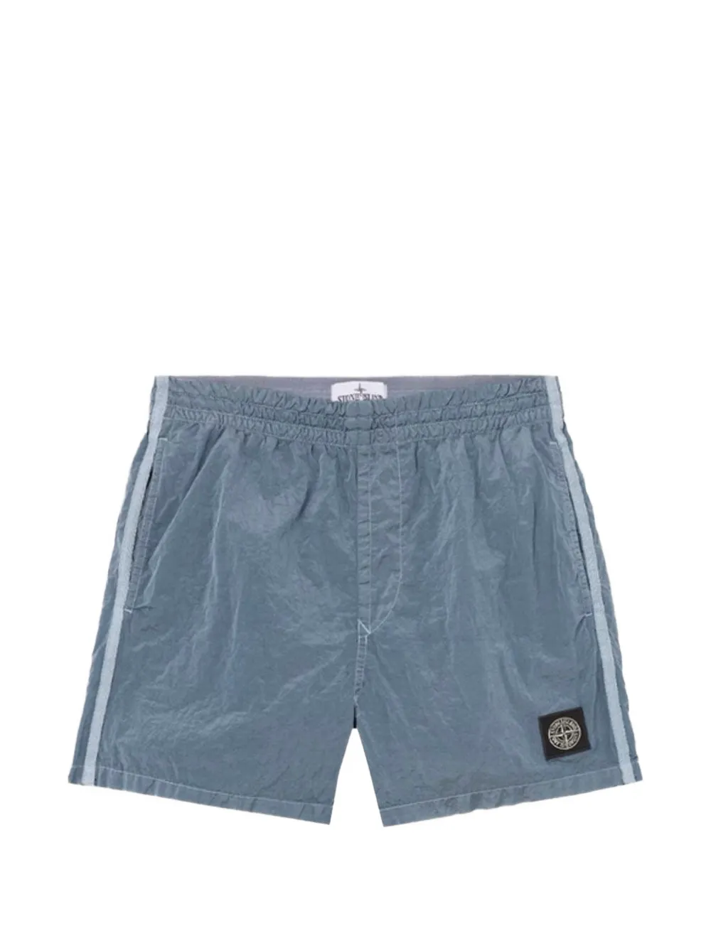 Stone Island Junior Compass-patch swim shorts - Bleu Stone Island Junior Compass-patch swim shorts - Bleu