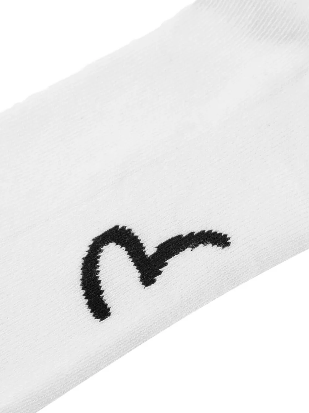 EVISU Geribbelde sokken met logoprint Wit