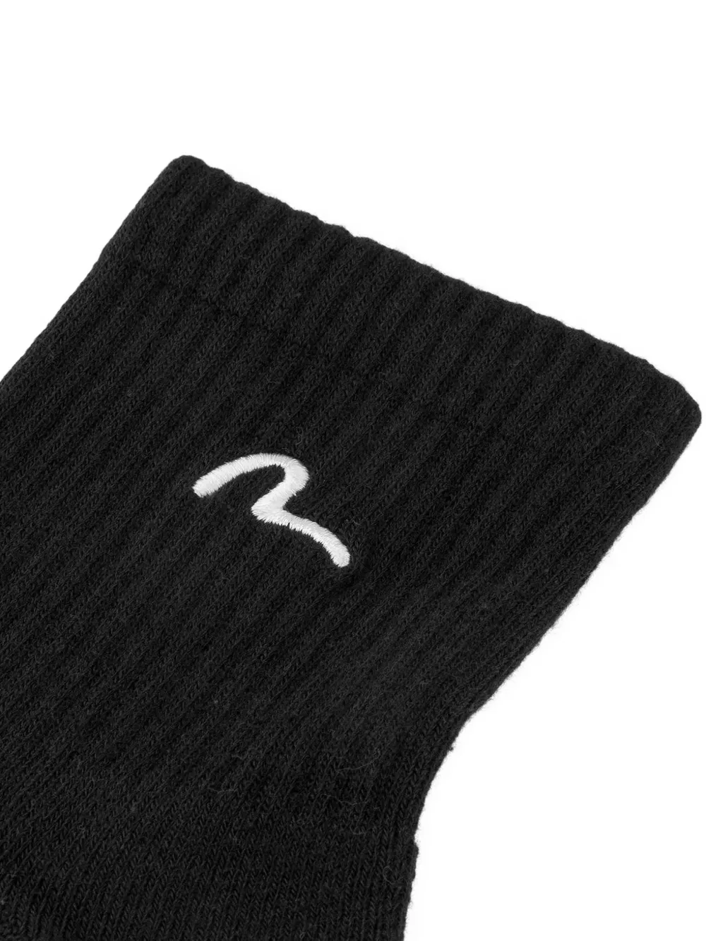 EVISU Seagull sokken met geborduurd logo Zwart