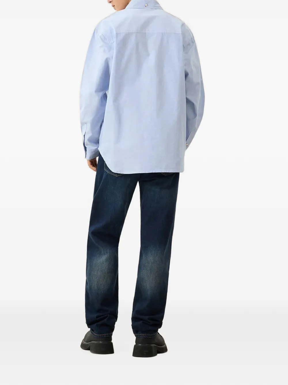 EVISU Overhemd met zeemeeuw print Blauw