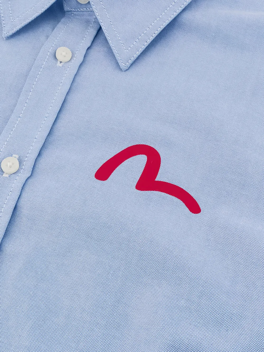 EVISU Overhemd met zeemeeuw print Blauw